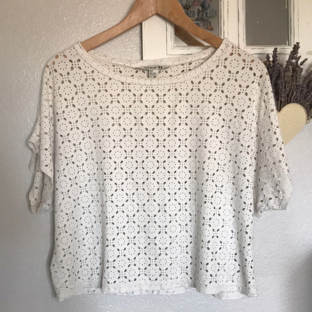 Slightly Cropped Faux Suede Tee